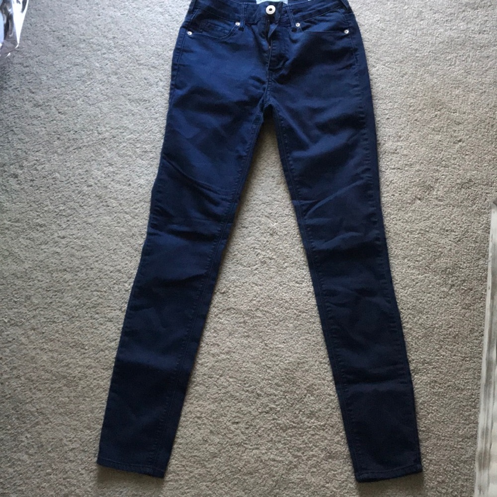 Size 3 Dark blue bull head high-rise skinny jeans